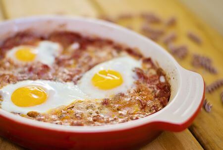 Eggs in a Purgatory Recipe from 100 Days of Real Food