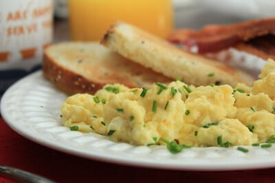 Chèvre and Chive Scramble from 100 Days of Real Food