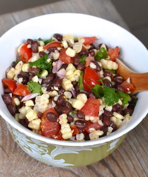 Corn, Black Bean and Tomato Salad on 100 Days of #RealFood
