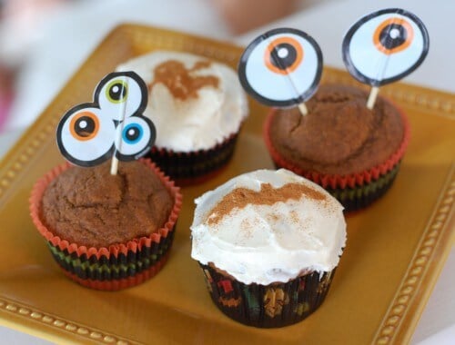 Cute pumpkin bread Halloween muffins