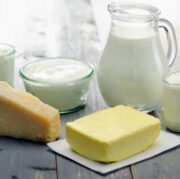 Dairy products on a table