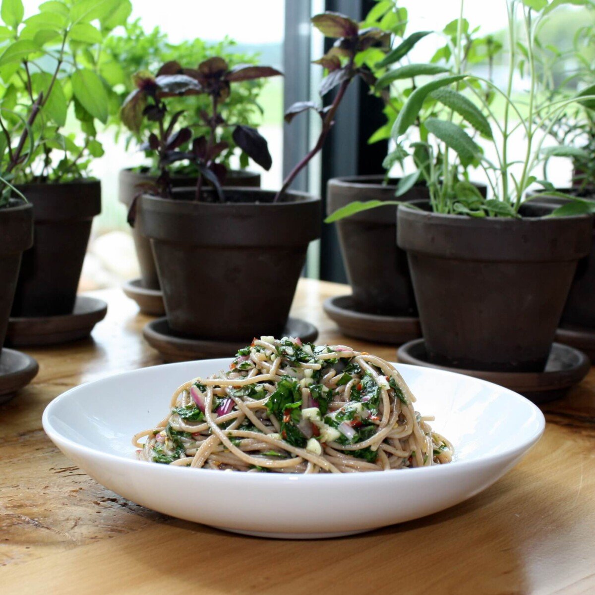 Chimi Pasta with Herbs