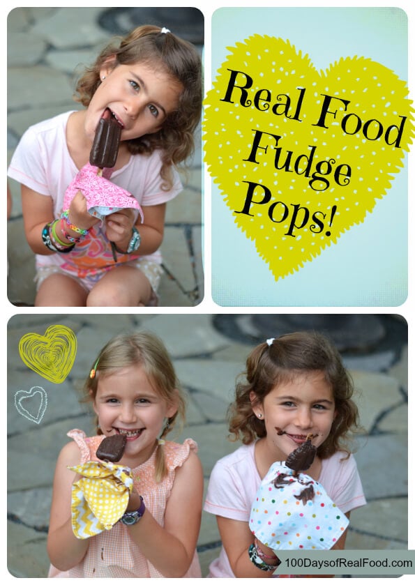 Two young girls enjoying homemade fudge pops