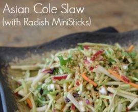 asian coleslaw with radish ministicks