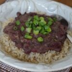 Red beans and rice on a dish