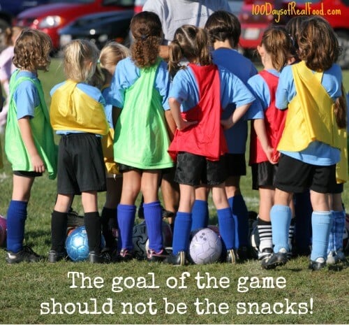 Kids don't need snacks in recreatinal sports! from 100 Days of #RealFood