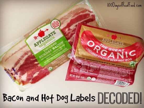 Bacon and Hot Dog Labels Decoded from 100 Days of #RealFood