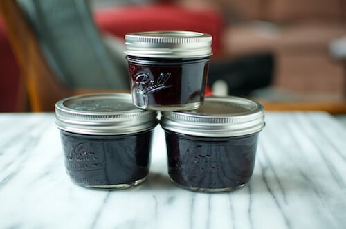 Honey Sweetened Blueberry Jam from Food in Jars at 100 Days of #RealFood