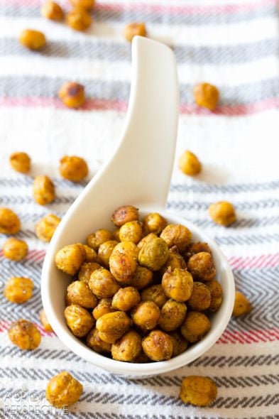 Indian Spiced Roasted Chickpeas (from a Spicy Perspective) at 100 Days of #RealFood