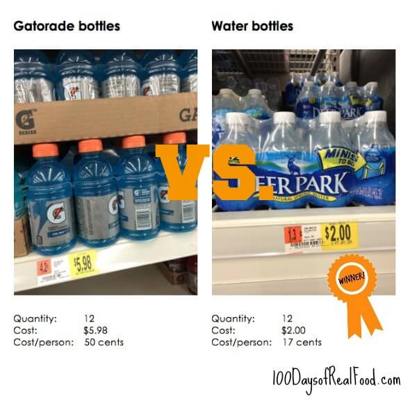 sports snack comparison on 100 Days of #RealFood