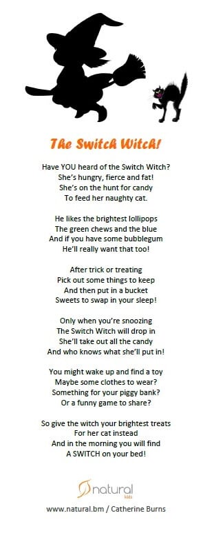 The Switch Witch Halloween poem