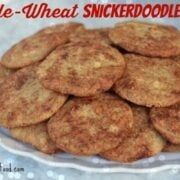 Homemade snickerdoodle cookies on a plate