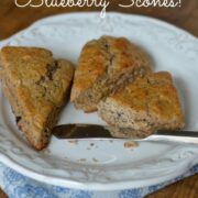 Whole-Wheat Blueberry #Scones on 100 Days of #RealFood