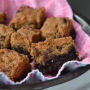 Peanut Butter Brownie Bars on 100 Days of #RealFood