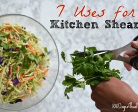 7 uses for kitchen shears on 100 Days of #RealFood