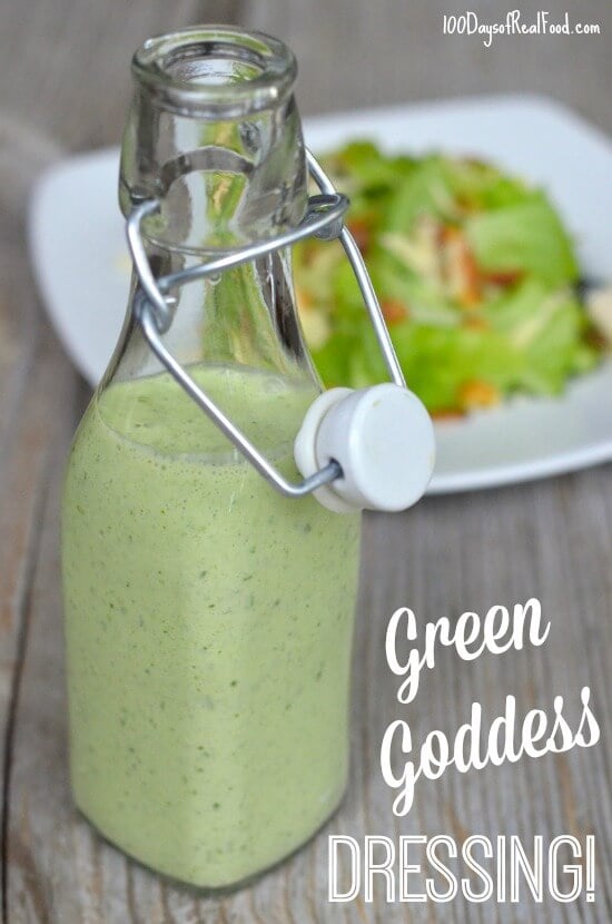 Healthy Green Goddess Dressing / Dip - Bowl of Delicious