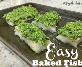 Easy Baked Fish on 100 Days of #RealFood