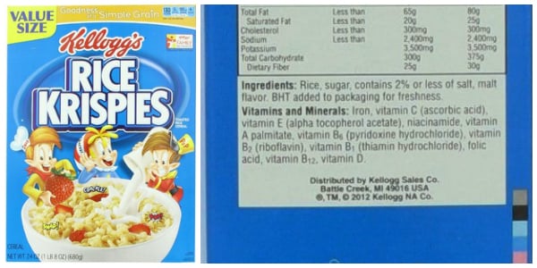 What's in Your Cereal on 100 Days of #RealFood - Rice Krispies