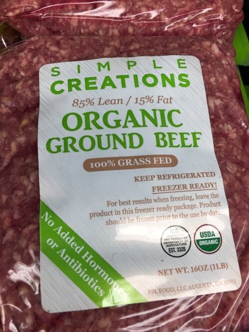 grassfed organic beef at Walmart on 100 Days of Real Food