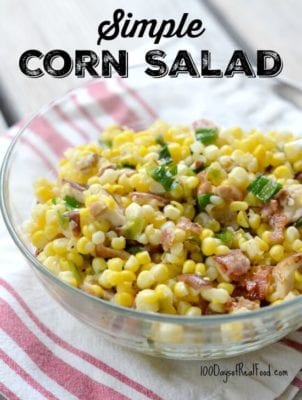 Simple Corn Salad on 100 Days of Real Food