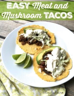 Meat and Mushroom Tacos