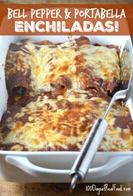 Bell Pepper and Portabella Enchiladas