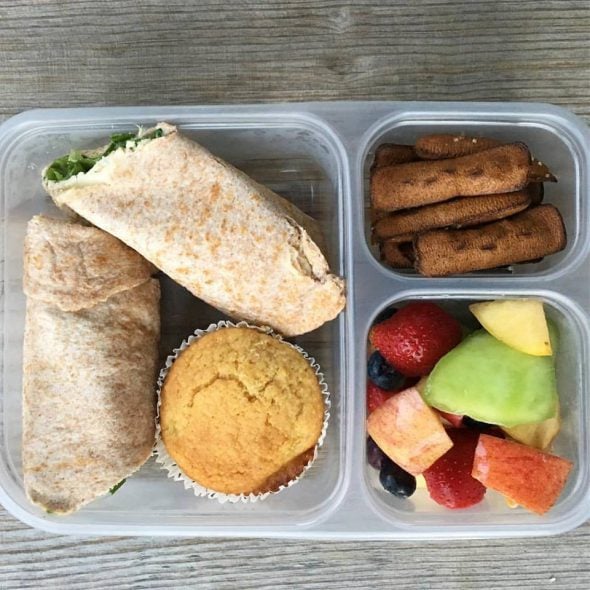 packed school lunch