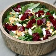 Roasted Beet and Almond Salad on 100 Days of Real Food