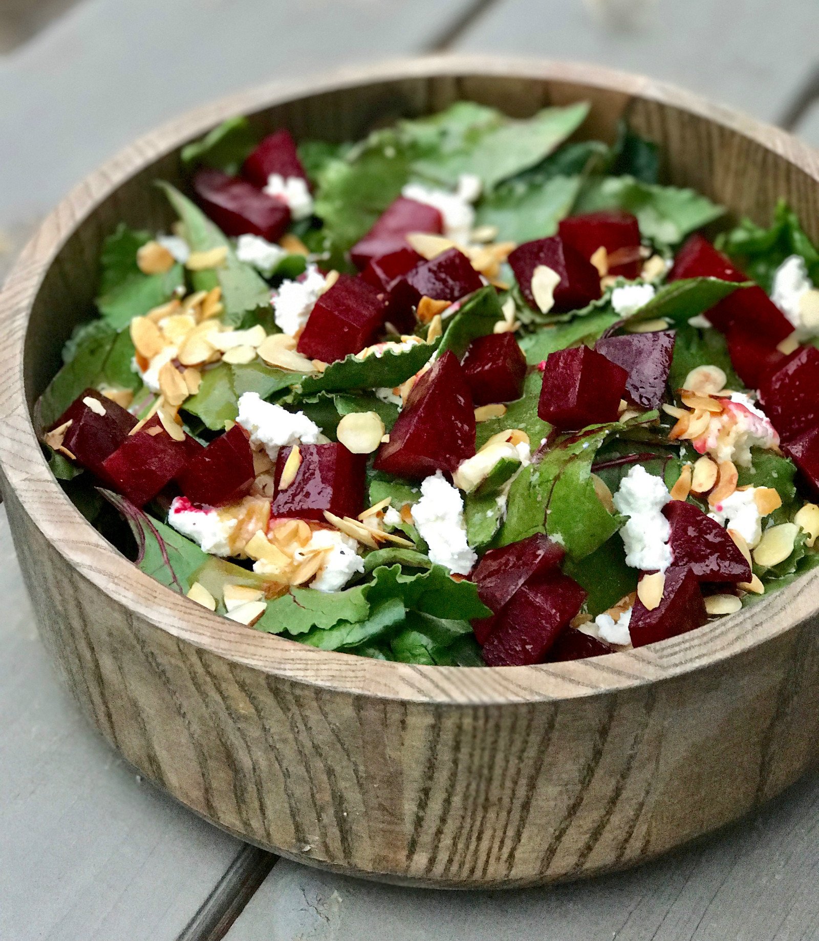 Roasted Beet and Almond Salad on 100 Days of Real Food