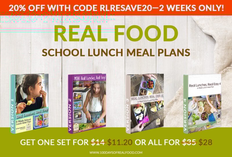real lunches, real easy ebooks on sale on 100 days of real food