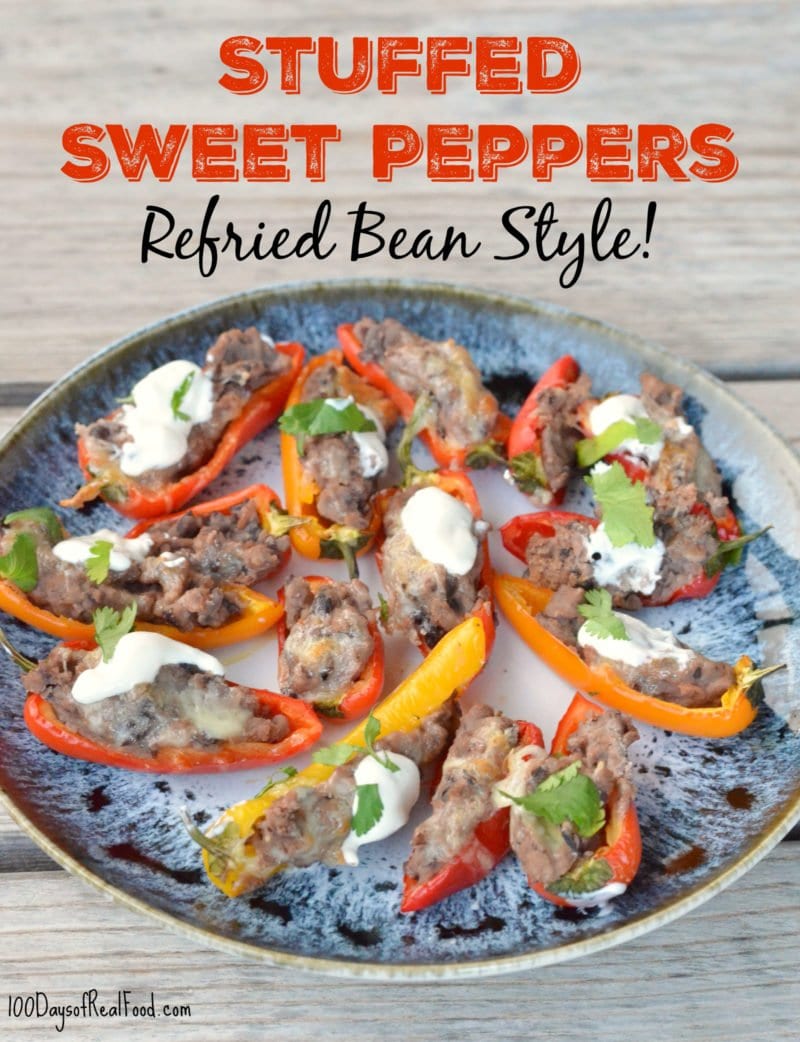 Stuffed Sweet Peppers on 100 Days of Real Food 