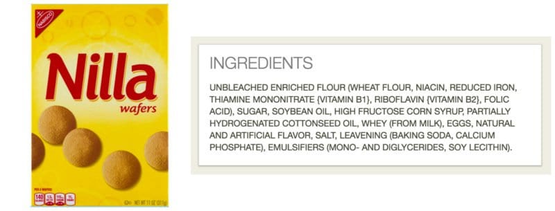 Nilla Wafer Ingredients on 100 Days of Real Food