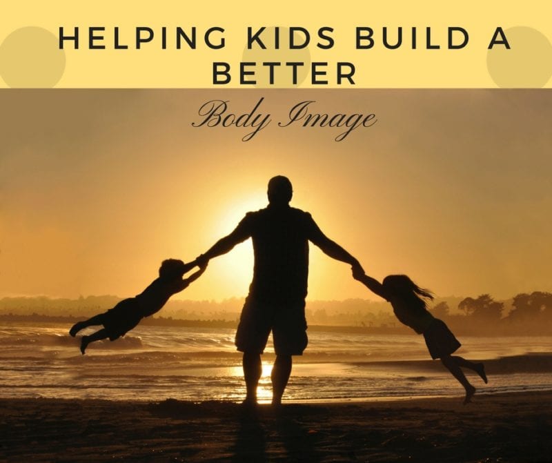 Helping Kids Build a Better Body Image - photo of father and kids on beach at sunset