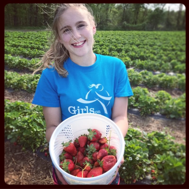 Picking Strawberries on 100 Days of Real Food