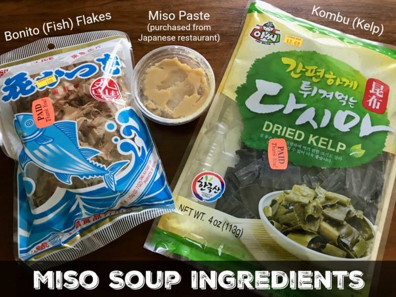 Miso Soup Ingredients on 100 Days of Real Food