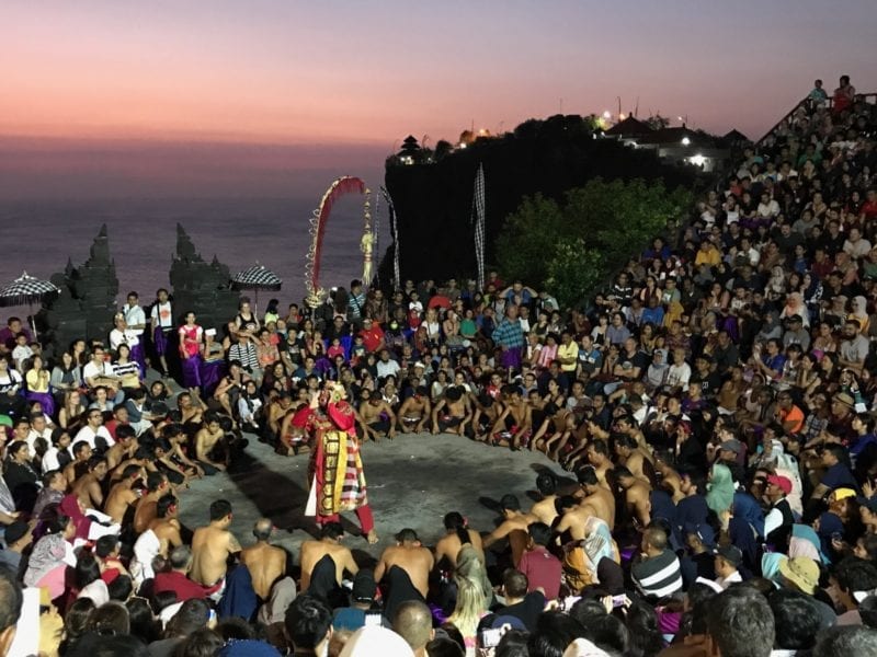 Kecak and fire dance at Uluwatu in Bali
