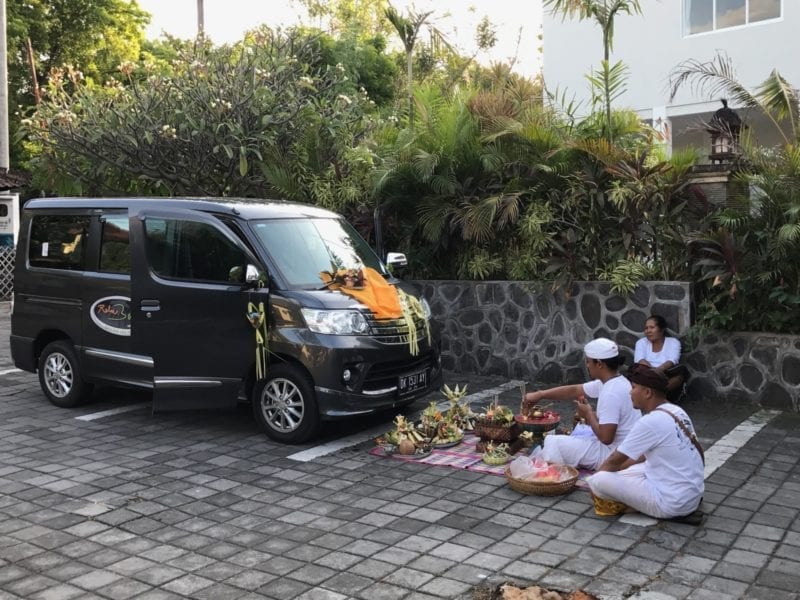 New vehicle ceremony in Bali