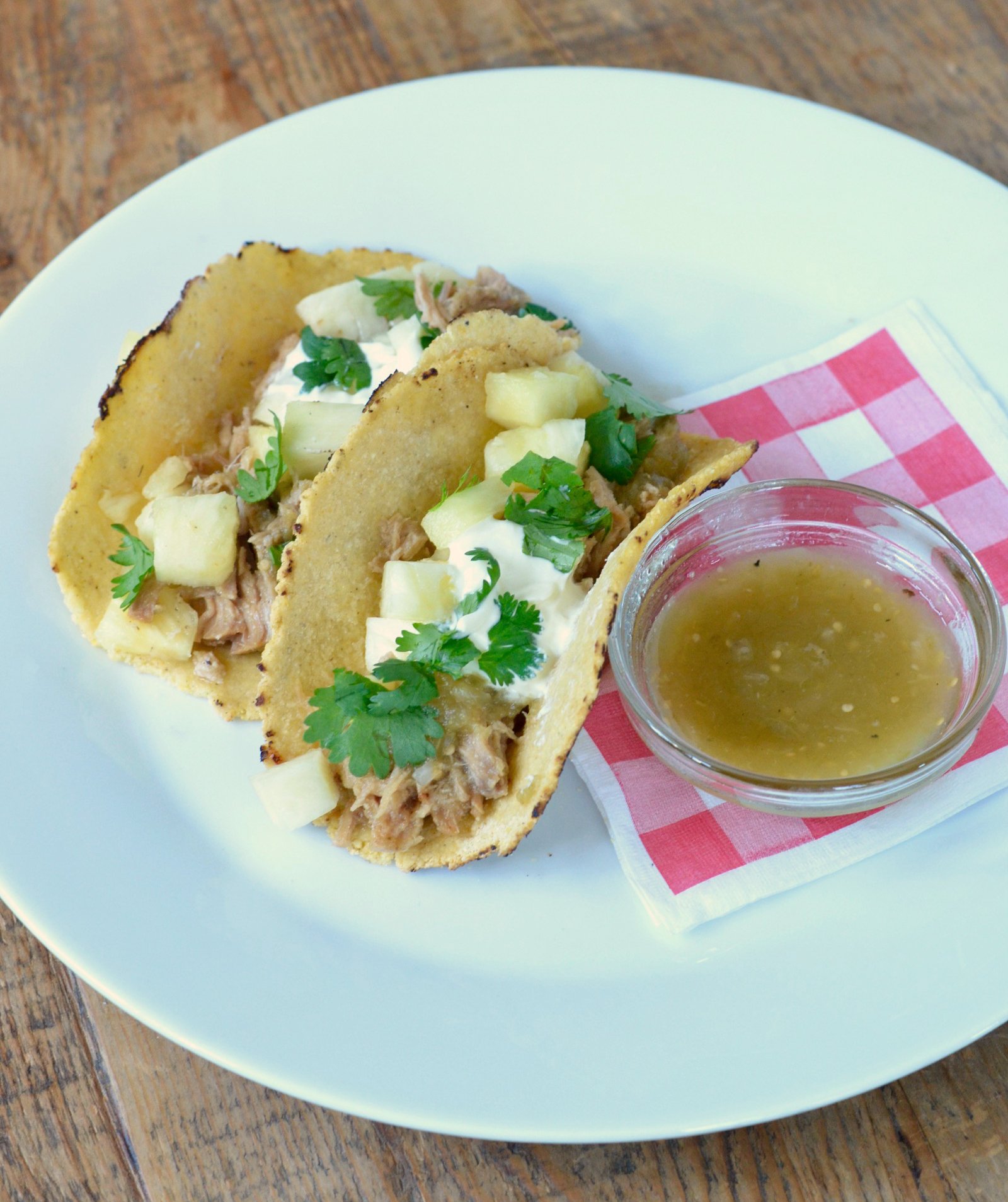 Slow Cooker Pineapple Pork Tacos