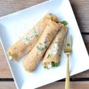 Chicken and Spinach Crepe Rolls on 100 Days of Real Food