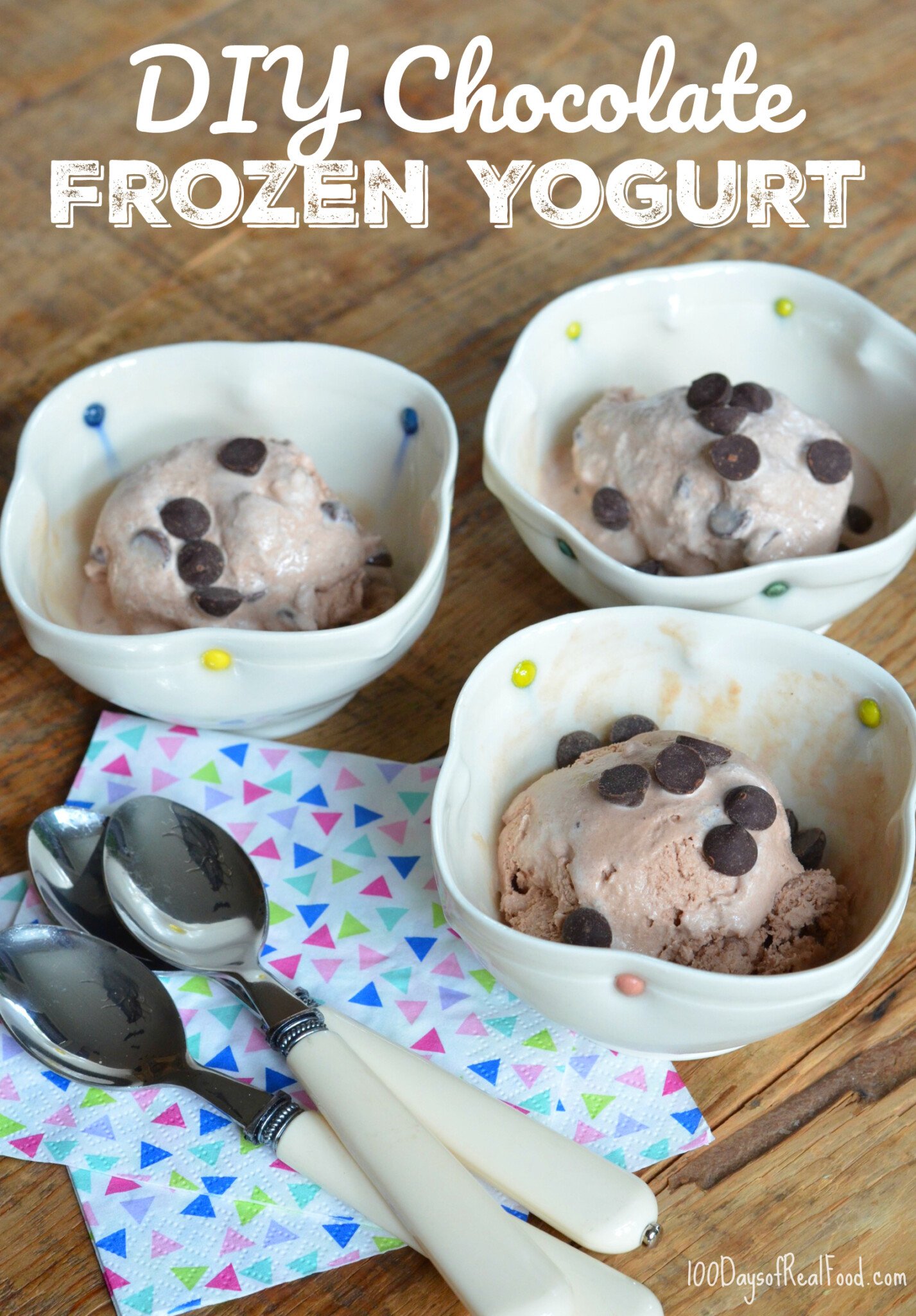 DIY Chocolate Frozen Yogurt ⋆ 100 Days of Real Food
