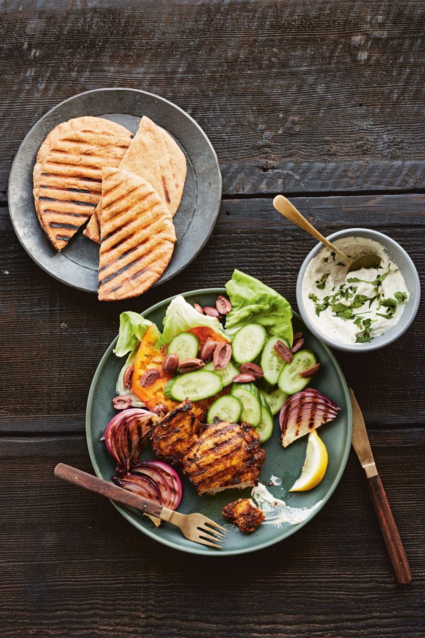 Shawarma-Spiced Grilled Chicken Thighs with Tahini-image