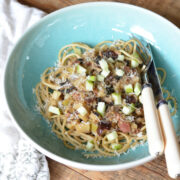 Chestnut and Green Apple Pasta with Sage Brown Butter on 100 Days of Real Food