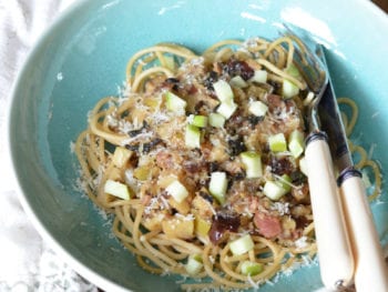 Chestnut and Green Apple Pasta with Sage Brown Butter on 100 Days of Real Food