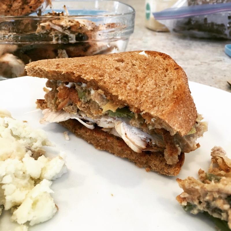 Leftover Smoked Turkey Sandwich