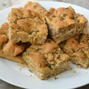 whole wheat rosemary focaccia bread no text