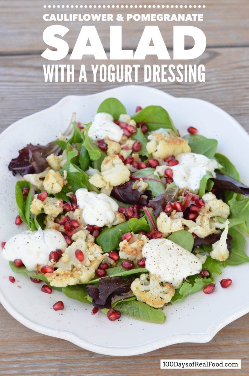 Cauliflower and Pomegranate Salad on 100 Days of Real Food