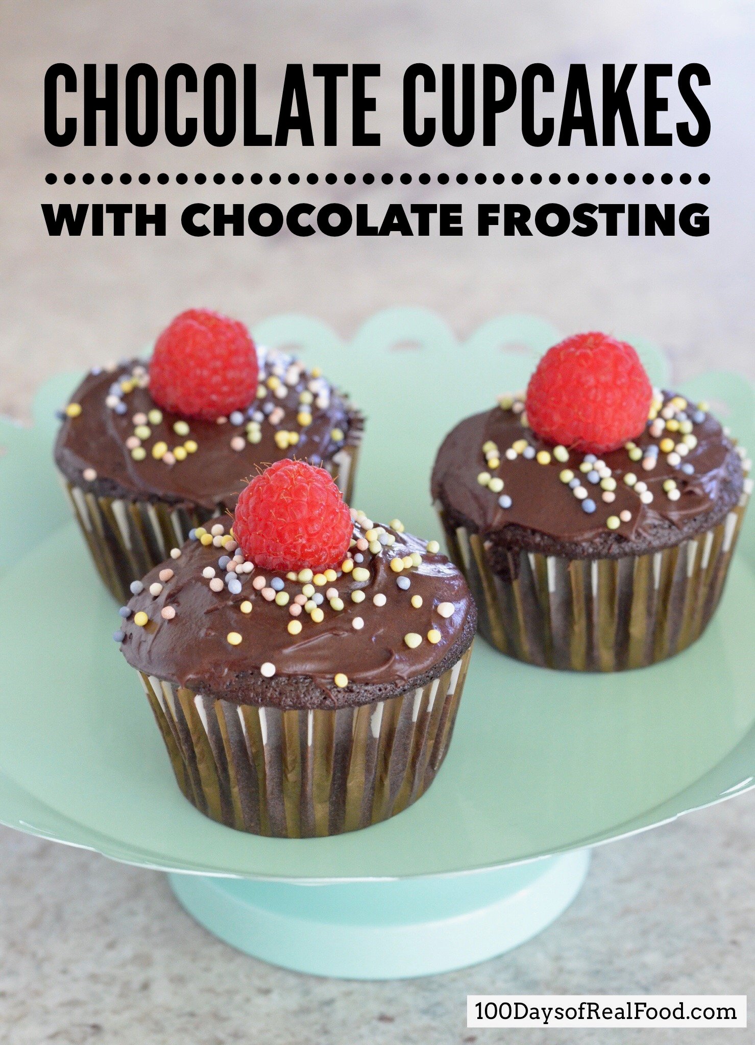 Chocolate Cupcakes with Chocolate Frosting (for our daughter's birthday