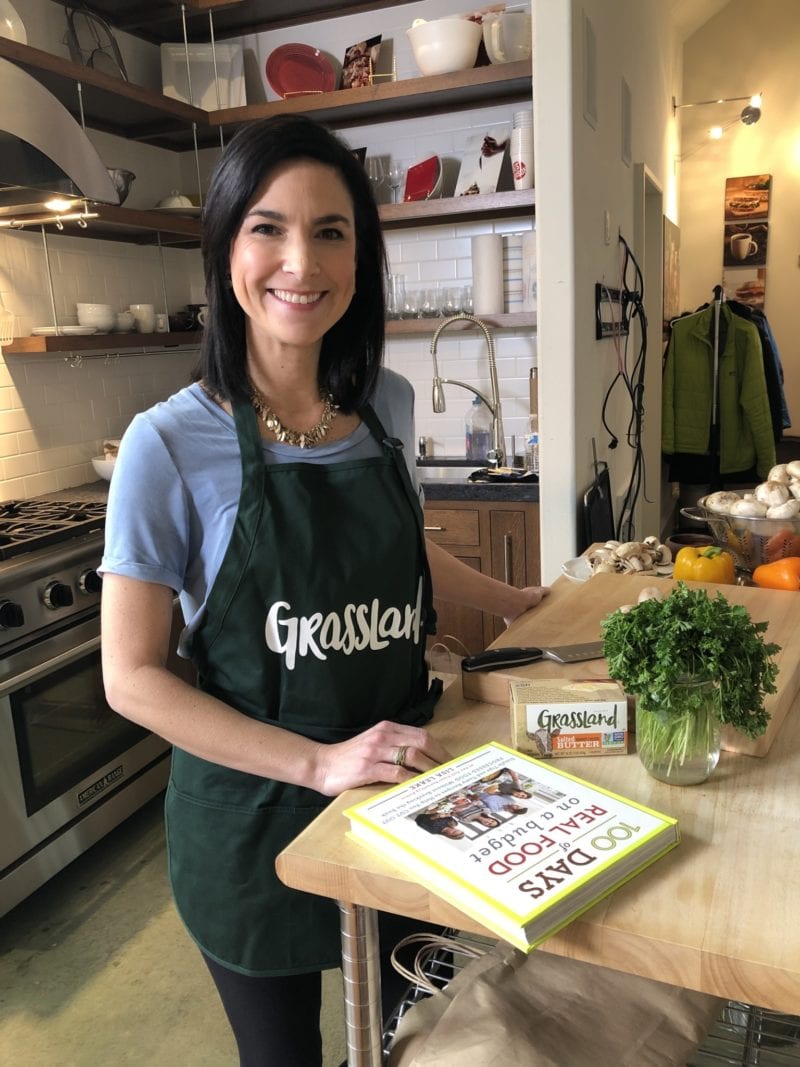 Lisa on set with Grassland Butter