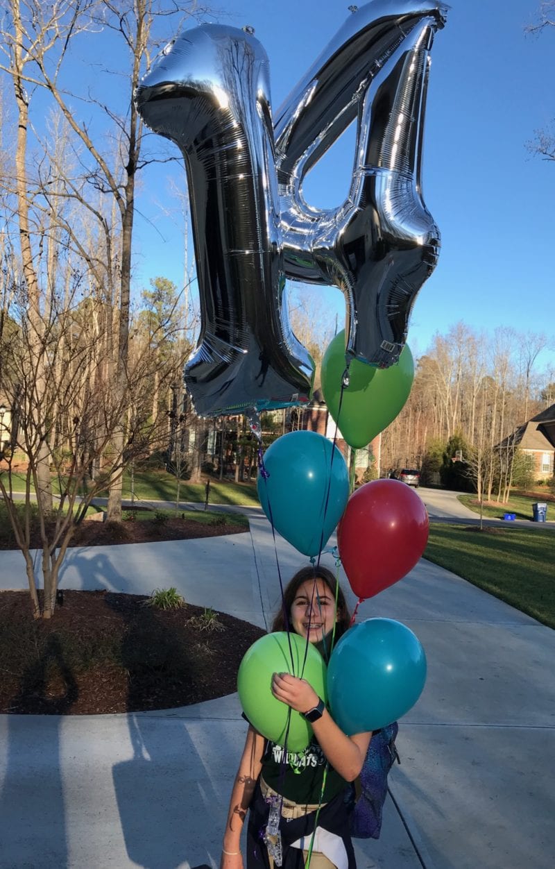 Our daughter turns 14