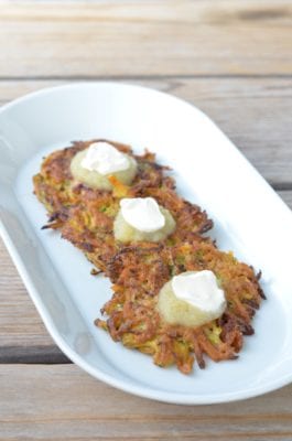 Zucchini and Sweet Potato Pancakes on 100 Days of Real Food